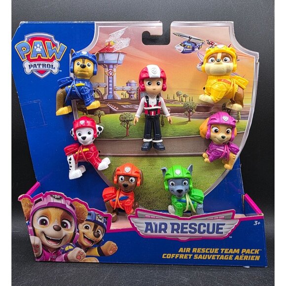 Spin Master Other - Paw Patrol Air Rescue Team Pack Figures 7-Piece Set Rubble Skye Rocky & More